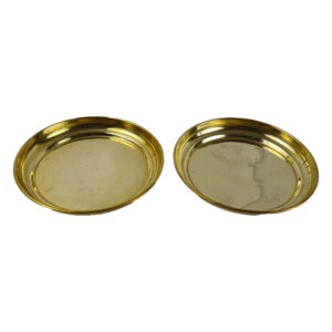 Brass Prasadam Plates 10cm (1 pair)
